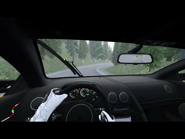 Driving a MANUAL Murcielago LP640 around Lake Louise Assetto Corsa