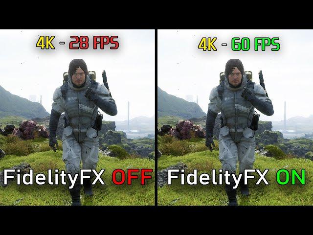 Death Stranding | FidelityFX Off vs On | 4K Graphics and Framerate Comparison