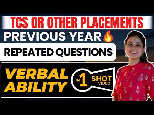 Verbal Ability [Complete] | TCS OR OTHER PLACEMENT |  Only in 2 Hour | अभी नहीं तो कभी नहीं