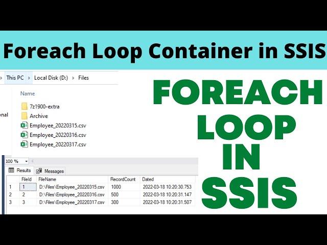 43 Foreach Loop Container in SSIS