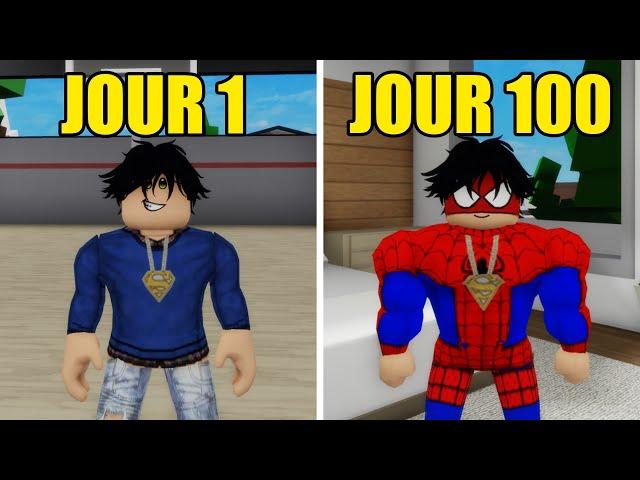 100 JOURS EN SPIDERMAN SUR BROOKHAVEN ! ROBLOX