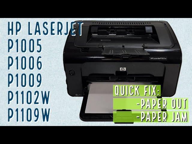 Paper Feed and Jam Problem on HP Laserjet P1102w Printer