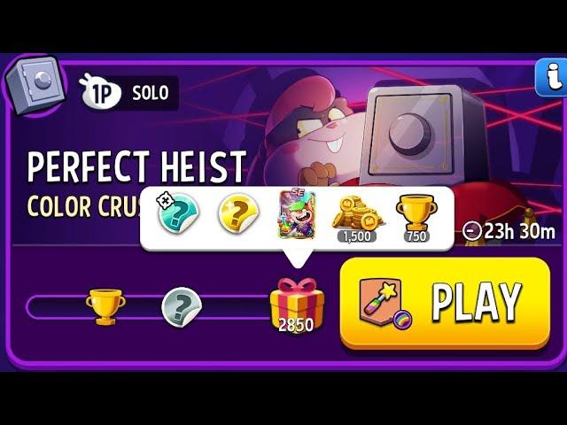 Color Crush Rainbow Solo Challenge Perfect Heist | Match Masters Solo Challenge Today