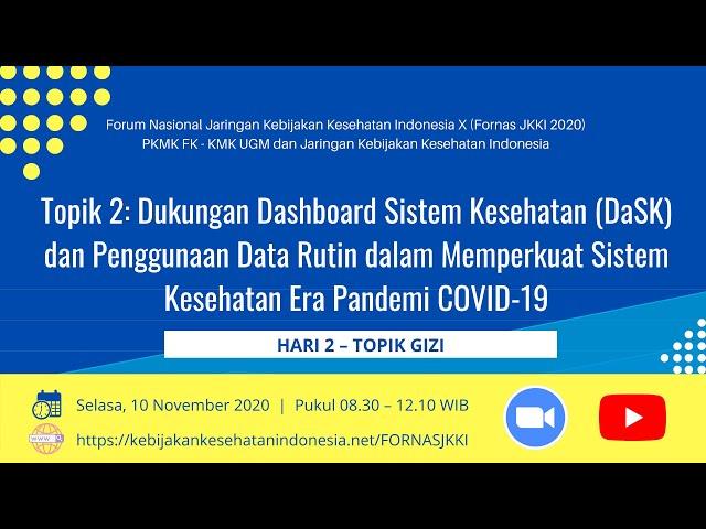 FORUM NASIONAL X JARINGAN KEBIJAKAN DAN KESEHATAN INDONESIA 2020  - SUB TOPIK GIZI