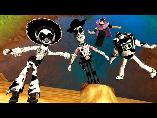 Gmod Corrupted Toy Story creepy Ragdoll ( Corrupted Woody , Corrupted Buzz , Emperor Zurg , Jessie )