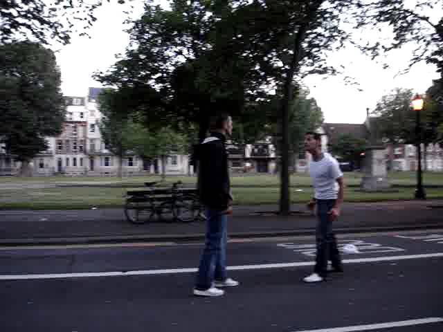 One punch knockout! Street fight.