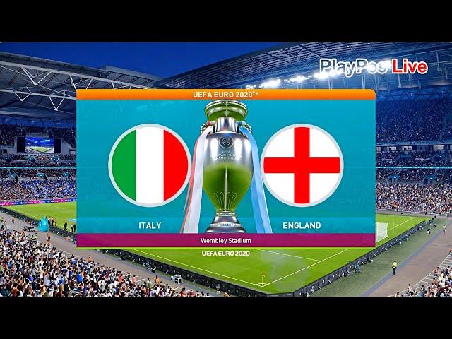 ITALY vs ENGLAND - FINAL EURO 2020 - PES 2021 Gameplay PC