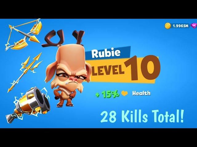 Rubie from 1 to 10 Level | 28 Kills | Solo | Zooba