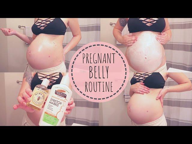 MY PREGNANT BELLY ROUTINE | How I'm Preventing Stretch Marks