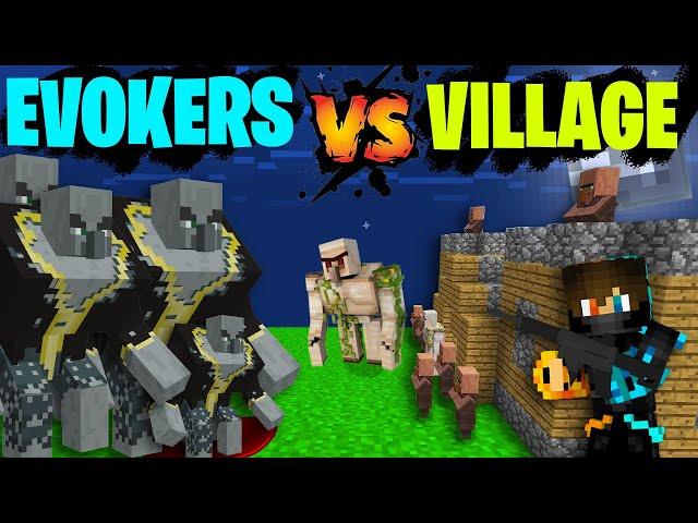Minecraft Village VS 1000 Evokers| Minecraft Hindi