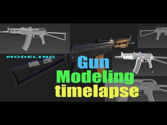 gun modeling in 3ds max | GUN MODELING | 3d Gun Modeling  timelapse 3DSMax 3D weapon Tutorial