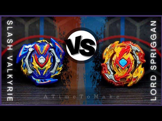 SLASH VALKYRIE.Bl.Pw vs LORD SPRIGGAN.Bl.Dm’ | ON REAL LIFE BEYBLADE STADIUM