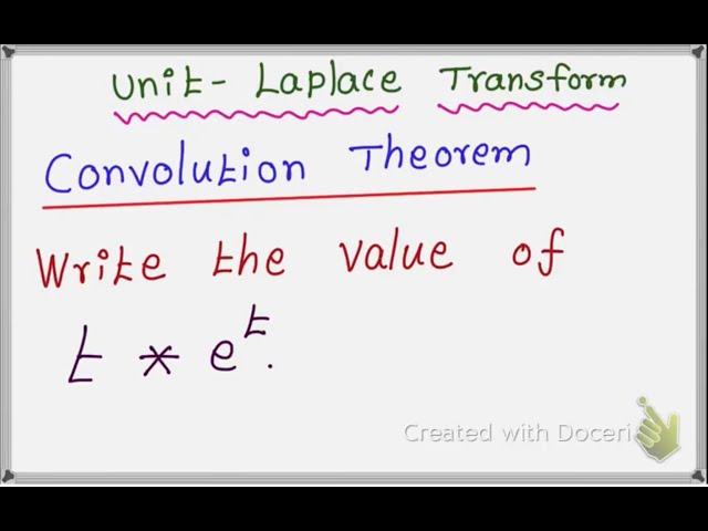 Convolution Theorem - Problem (3) // Laplace Transform // Engineering mathematics // B.E, B.Tech.