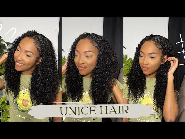 NO LEAVE OUT? NO LACE! KINKY CURLY U PART WIG That Every Girl Needs Ft.Unice Hair