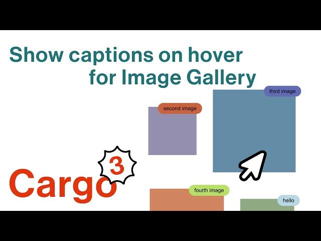 Text above images for Cargo 3 Image Galleries (on hover)