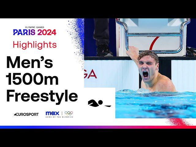 ANOTHER WORLD RECORD! ‍ | Men's Swimming 1500m Freestyle Highlights | #Paris2024