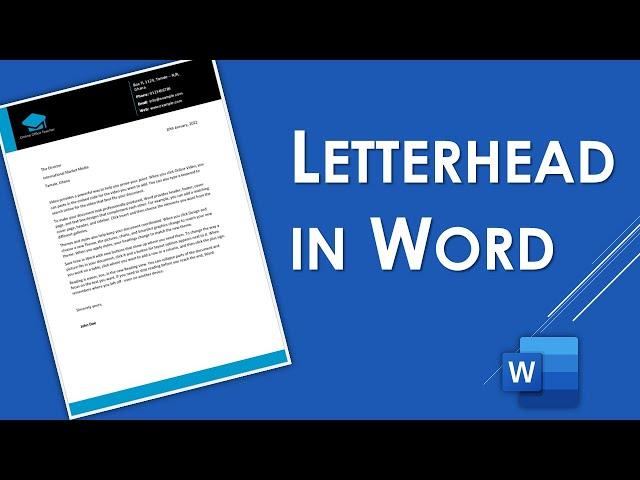 How to Create a Letterhead in Microsoft Word | Letterhead Template Design