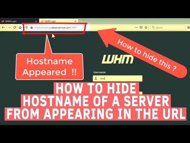 How to hide hostname of server from appearing in the URL?