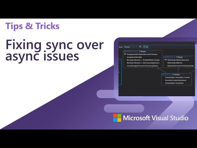 Fixing sync over async issues in .NET / C# with Visual Studio 2022