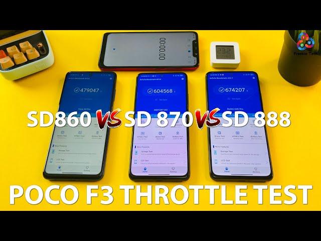 POCO F3 vs POCO X3 Pro vs Redmi K40 PRO ANTUTU THROTTLE TEST