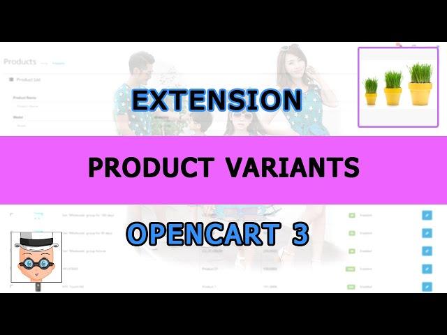 Overview of Product Variants extension for Opencart 3