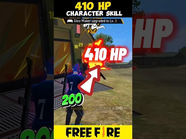 410 HP Character Skill Combination In Freefire  || #shorts #freefireindia