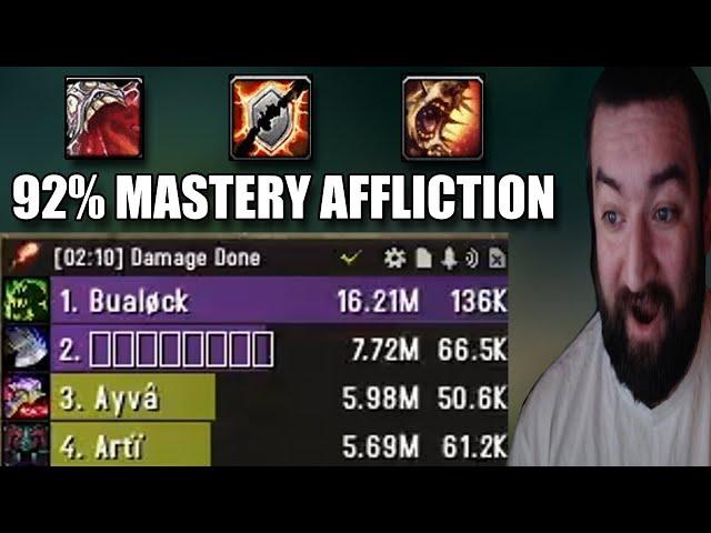 92% MASTERY AFFLICTION WARLOCK IS DOING 3 TIMES ENEMY DAMAGE!