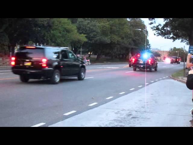 Pope Francis Motorcade City Ave dusk