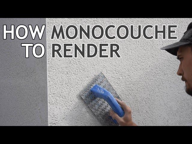 How To Monocouche Render A Wall - Rendering Tutorial - Monocouche Render Scratch Stone Finish