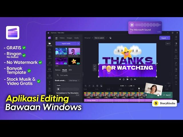 1000% GRATIS‼ Aplikasi Editing Video Bawaan Windows Ternyata Sekeren Ini | Clipchamp Video Editor