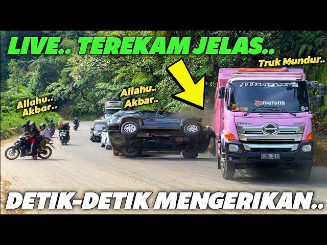 LIVE.. DETIK-DETIK MENGERIKAN !!! Truk Mundur Tabrakan Beruntun (Mobil Toyota Fortuner & Honda Jazz)