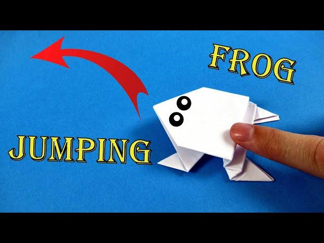 How To Make a Paper Jumping Frog - EASY Origami