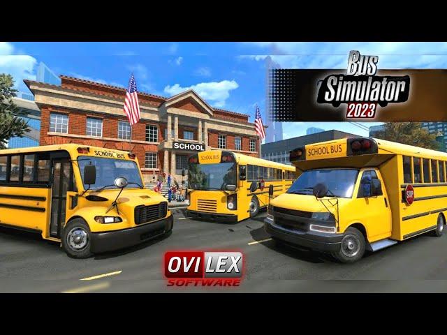 Bus Simulator 2023 UPDATE! - 3 New School Buses (1 Mini School Bus & 2 Full Sized Buses)