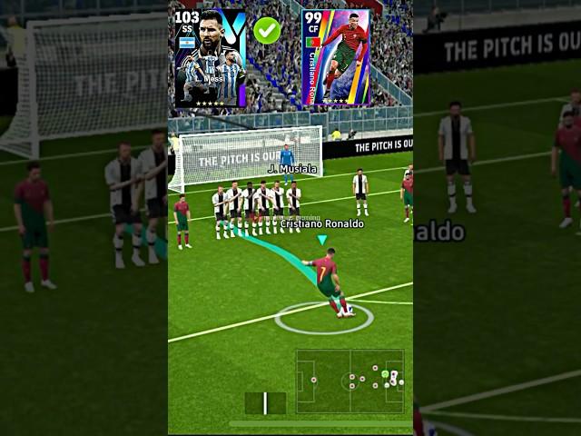 Messi VS Ronaldo Freekick Challenge #short #efootball #viral