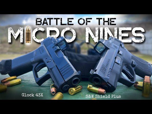 Glock 43X vs  S&W Shield Plus // Battle of the Micro 9s!