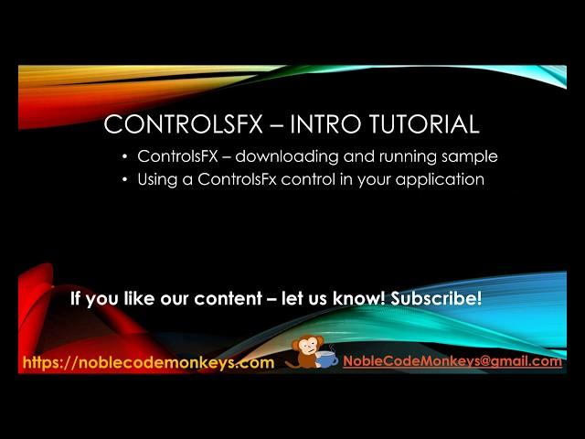 JavaFX Tutorial - ControlsFX Custom Controls