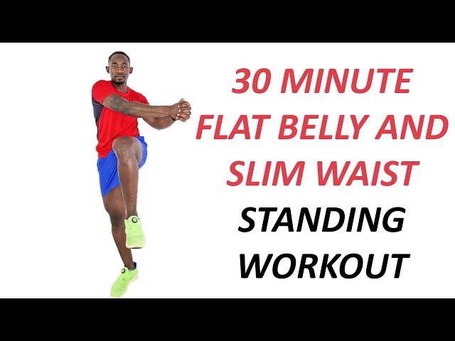 30 MINUTE FLAT BELLY AND SLIM WAIST CARDIO WORKOUT - All Standing Exercises!