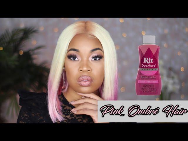 How To Dye A Synthetic Wig Pink Water Color Method | Rit Dye Synthetic Hair | SeNyabella|