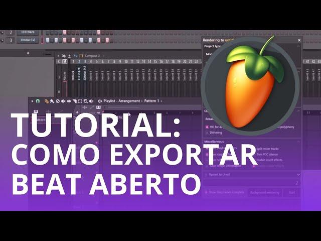 Como Exportar Beat Aberto no Fl Studio em 2024 | Tutorial