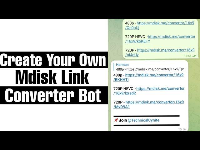 How To Create Your Own Personal Mdisk Link Converter Bot