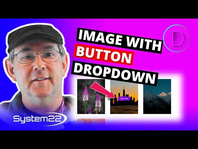Divi Theme Image With Button Dropdown On Hover 