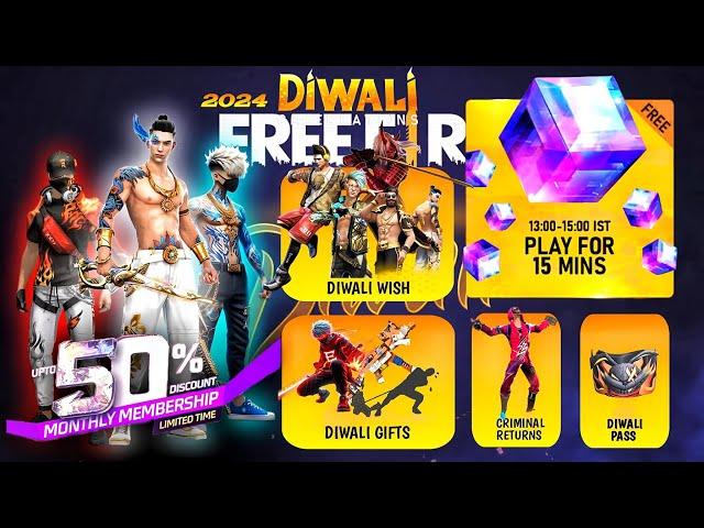 Diwali Event Free Fire 2024, Free Fire Diwali Event | Free Fire New Event | Ff New Event