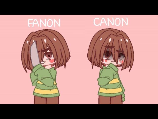 Fanon vs canon chara (based off "the true villain of undertale") (ORIGINAL)