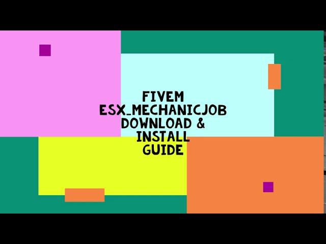 *English* FiveM Esx_Mechanicjob   Download & Install Guide