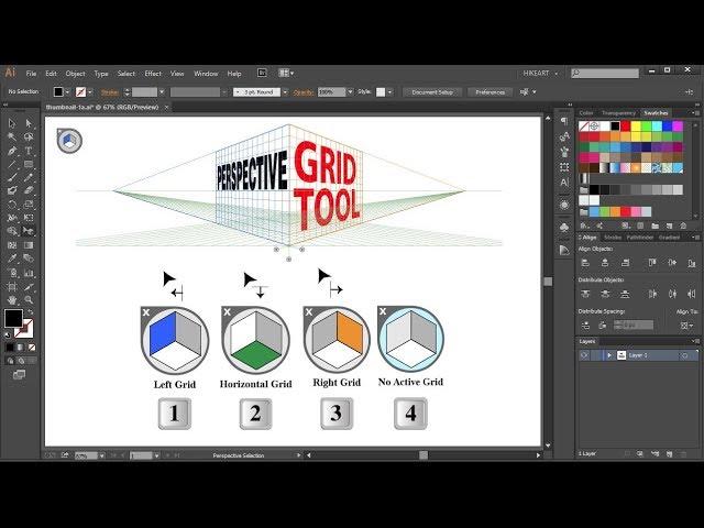 How to Use the Perspective Grid Tool in Adobe Illustrator - PART 1