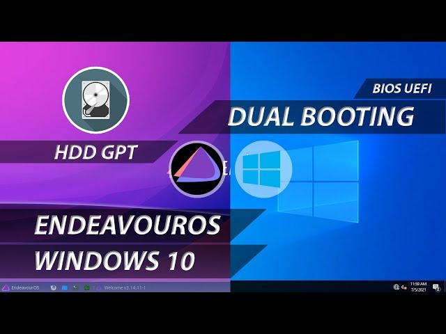 Dual Boot Windows and EndeavorOS | EndeavorOS Install | Dual Boot Windows 10 and EndeavorOS