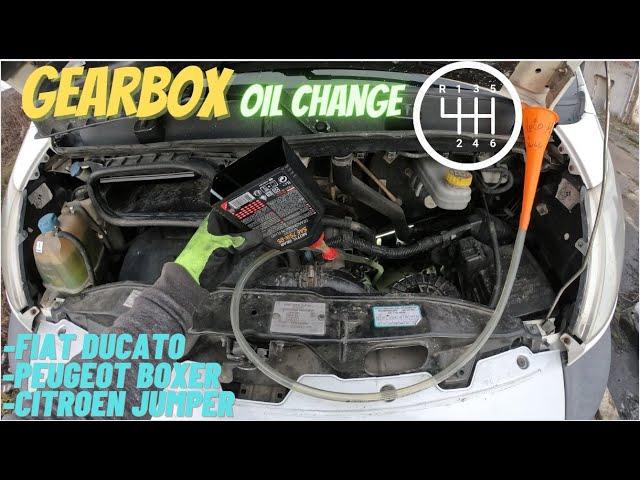 Fiat Ducato ,Peugeot Boxer ,Citroen Jumper gearbox oil change ,Getriebeölwechsel ,girkasse oljeskift