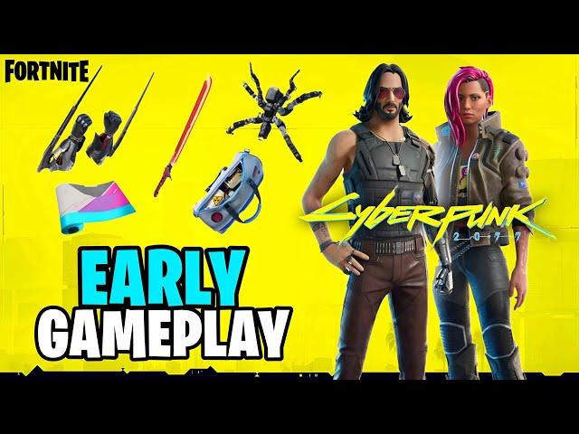 Fortnite x Cyberpunk 2077 EARLY GAMEPLAY!!  (Full Review, Prices, & Release Date)