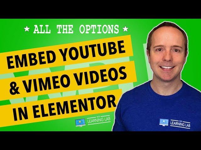 Elementor Video Player - How To Integrate YouTube And Vimeo Videos