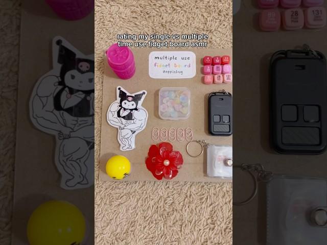 single vs multiple time use fidget board asmr #asmr #fidget#sanrio #fidgetboard #anime #diy #craft